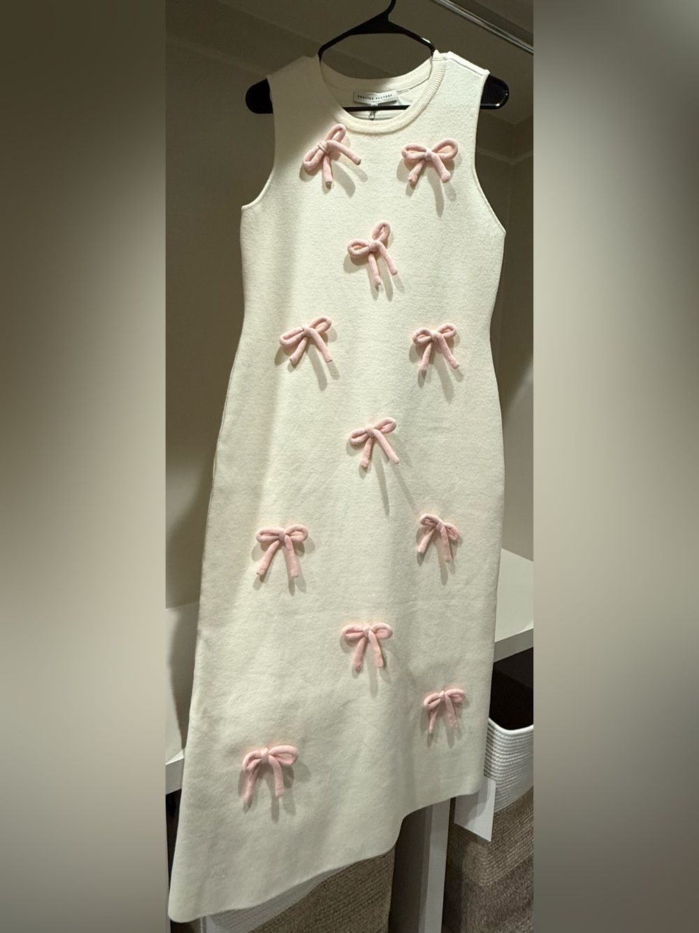 NWT English Factory Lila Bow Midi Dress - M - Picture 3 of 8